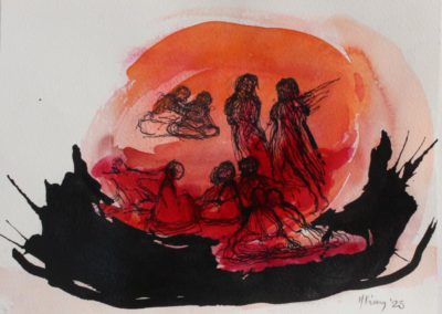 ακουαρέλα, μελάνι, διαστάσεις: 21Χ29 εκ.