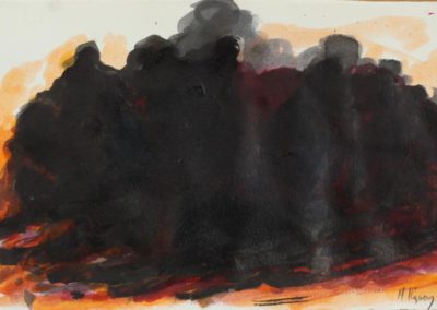 watercolor, ink, dimensions: 30X19 cm.